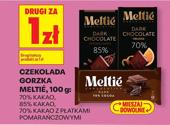 Czekolada gorzka, różne rodzaje DRUGA ZA 1 ZŁ promocja w Biedronka