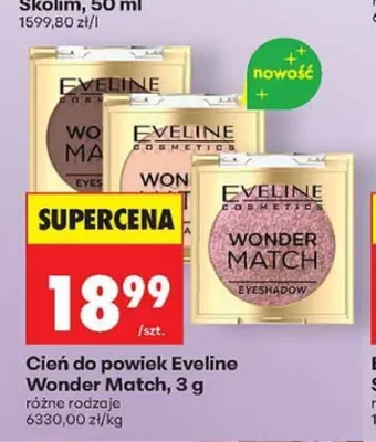 Cień do powiek Eveline Wonder Match promocja w Biedronka