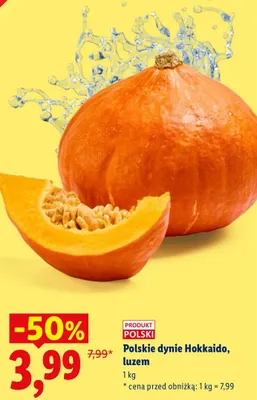 Polskie dynie Hokkaido luzem promocja w Lidl