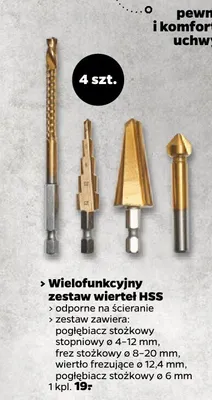 Wielofunkcyjny zestaw wierteł HSS promocja w Netto