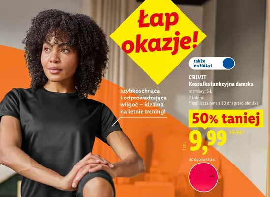 Koszulka funkcyjna damska Crivit promocja w Lidl