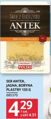 Ser Antek, Jagna, Boryna plastry promocja w Selgros