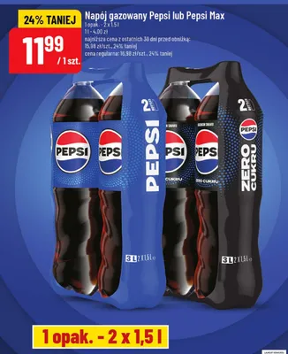 Napój gazowany Pepsi Zero Cukru promocja w POLOmarket