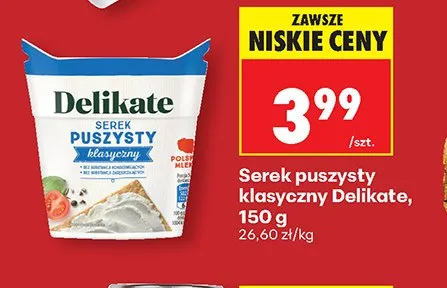 Serek puszysty klasyczny Delikate promocja w Biedronka