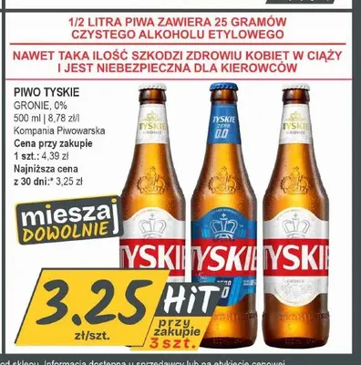 Piwo bezalkoholowe Tyskie promocja w Słoneczko