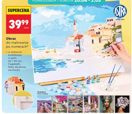 Obraz do malowania po numerach promocja w Biedronka