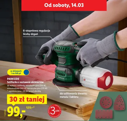 Szlifierka z zestawem akcesoriów promocja w Lidl