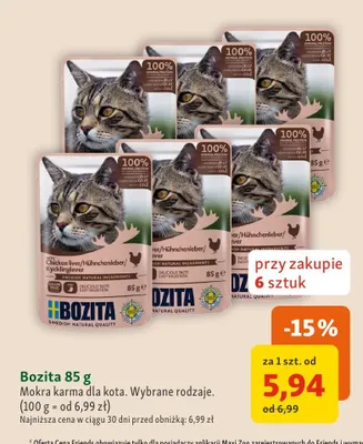 Mokra karma dla kota Bozita promocja w MAXI ZOO