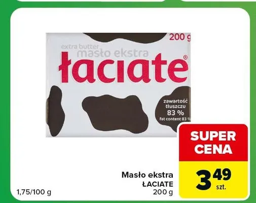 Masło ekstra Łaciate promocja w Carrefour Express