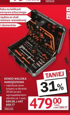 Walizka narzędziowa Kendo 161 elementów promocja w Selgros