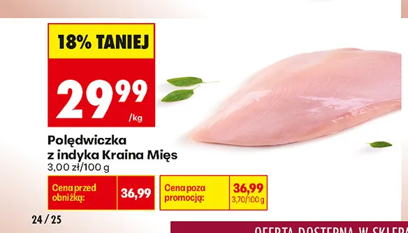 Polędwiczka z indyka Kraina Mięs promocja w Biedronka