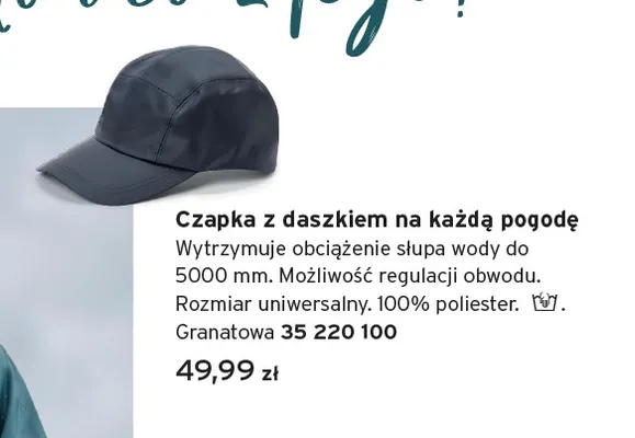Czapka z daszkiem na każdą pogodę promocja w Tchibo