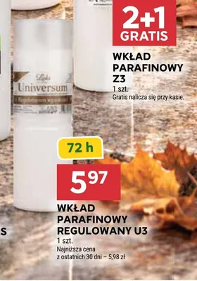 Wkład parafinowy regulowany U3 promocja w Stokrotka