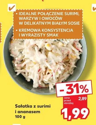 Sałatka z surimi i ananasem promocja w Kaufland