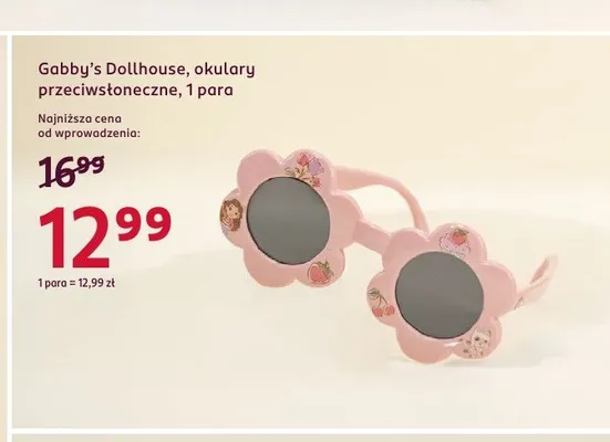 Okulary przeciwsłoneczne Gabby's Dollhouse promocja w Rossmann