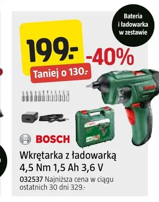 Wkrętarka z ładowarką Bosch promocja w Jula