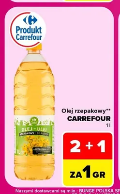 Olej rzepakowy Carrefour promocja w Carrefour