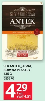 Ser Antek, Jagna, Boryna plastry 135 g promocja w Selgros