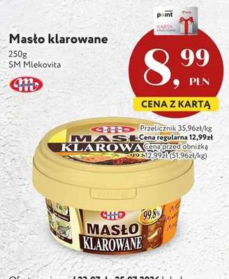 Masło klarowane Mlekovita promocja w Market Point
