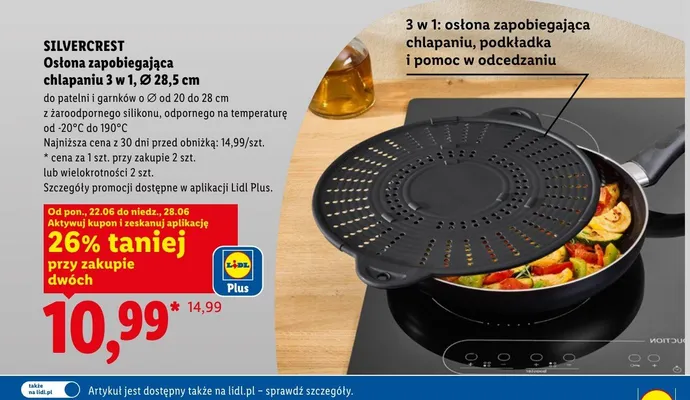 Osłona zapobiegająca chlapaniu 3 w 1 Silvercrest promocja w Lidl