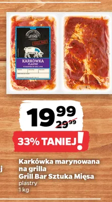Karkówka marynowana na grilla plastry Grill Bar Sztuka Mięsa promocja w Netto