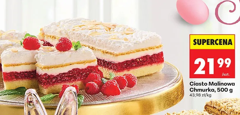 Ciasto malinowa chmurka promocja w Biedronka
