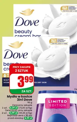 Mydło w kostce 3in1 Dove promocja w Dino