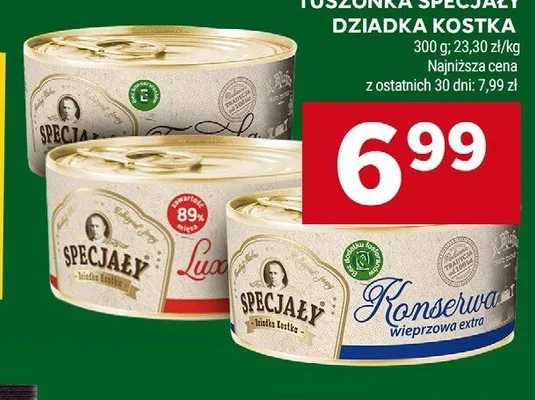 Konserwa wieprzowa Specjały Dziadka Kostka promocja w Stokrotka