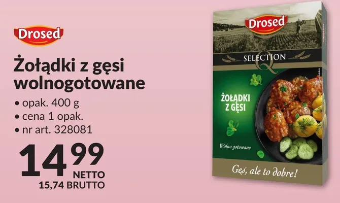 Żołądki z gęsi wolnogotowane Drosed promocja w Makro