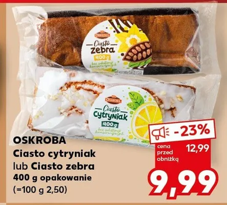 Ciasto zebra Oskroba promocja w Kaufland