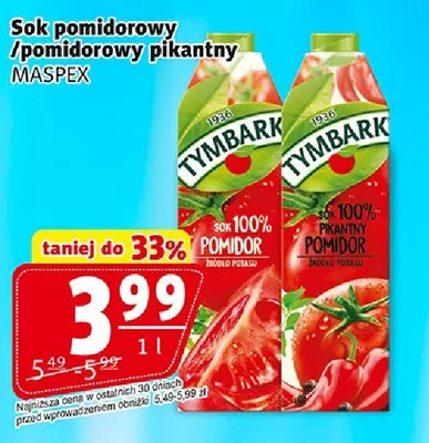 Sok pomidorowy /pomidorowy pikantny promocja w Prim Market