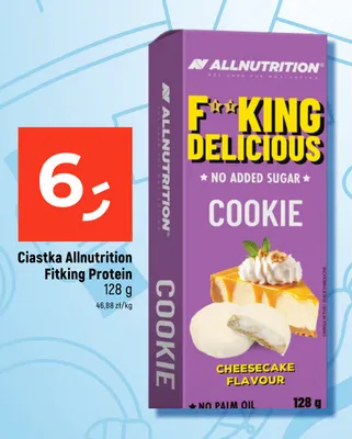 Ciastka Allnutrition Fitking Protein promocja w Dealz