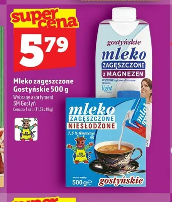 Mleko zagęszczone niesłodzone Gostyńskie promocja w TOPAZ