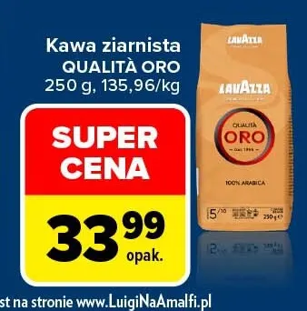Kawa ziarnista Qualità Oro Lavazza promocja w Carrefour