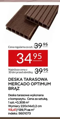 Deska tarasowa Mercado Optimum brąz promocja w Abra Meble
