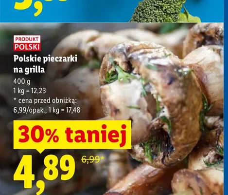 Pieczarki na grilla polskie promocja w Lidl