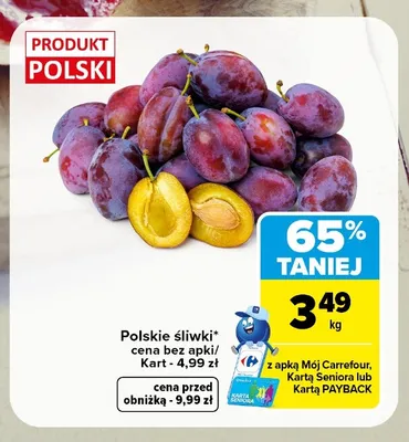 Śliwki polskie promocja w Carrefour Market