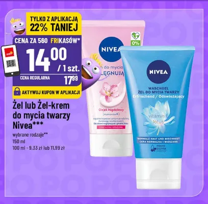 Żel-krem do mycia twarzy Nivea z olejkiem migdałowym promocja w POLOmarket