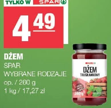Dżem Spar promocja w SPAR