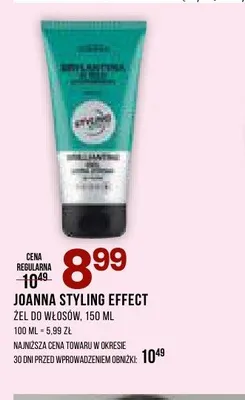 Żel do włosów Joanna Styling Effect promocja w Drogerie Natura