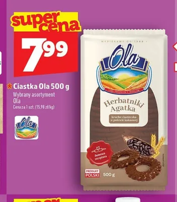 Ciastka Ola Herbatniki Agatka promocja w TOPAZ