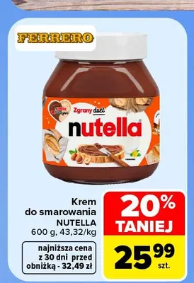 Krem do smarowania Nutella promocja w Carrefour Market