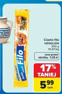 Ciasto filo Henglein promocja w Carrefour