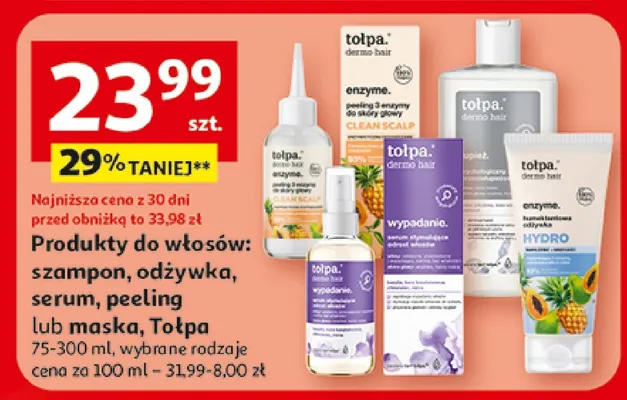 Produkty do włosów: szampon, odżywka, serum, peeling lub maska promocja w Auchan