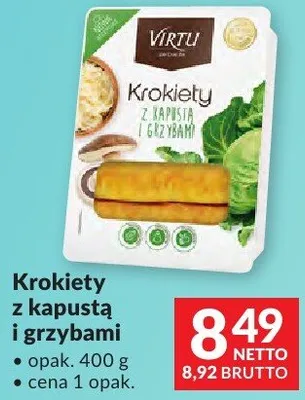Krokiety z kapustą i grzybami Virtu promocja w Makro