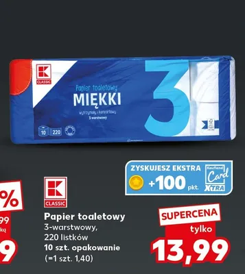 Papier toaletowy K-Classic Miękki 10-pak promocja w Kaufland