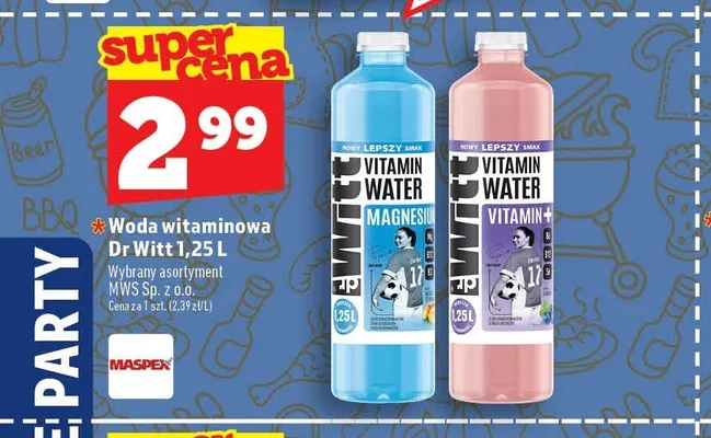 Woda witaminowa Dr Witt Magnez promocja w TOPAZ