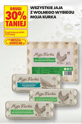 Jajka kurze z wolnego wybiegu Moja Kurka 20 szt promocja w Biedronka