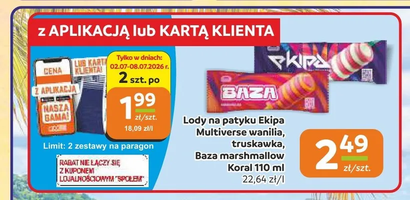 Lody na patyku Ekipa Baza marshmallow promocja w Społem Częstochowa