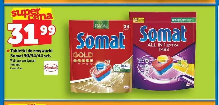 Tabletki do zmywarki Somat Gold promocja w TOPAZ